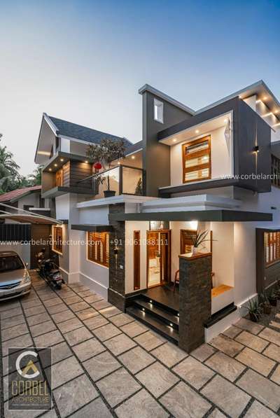 completed residence at Karaparamba #HomeDecor #exteriordesigns #Architect
