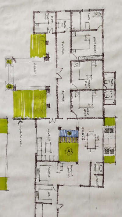 conceptual drawing of renovation of home...