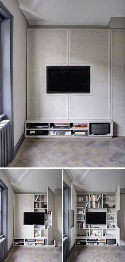 One of the best ways to use TV panel + storage in Compact Spaces
 #interiors #BedroomDecor #smart #interiordesigner
