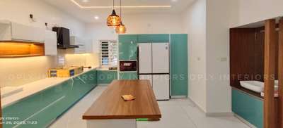 #Kannur #khusaikaliyath  #working@kannur #kannurinterior  #turquoisegreenkitchen