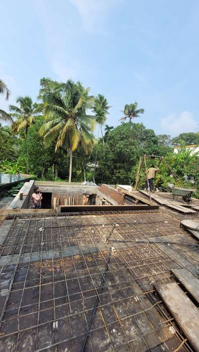 Roof casting day
 #Architect #kodungallur
