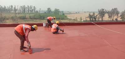 *Cool roof coating for summer heat*
Applying two coats of nano insulation coating for cool roof in summers.