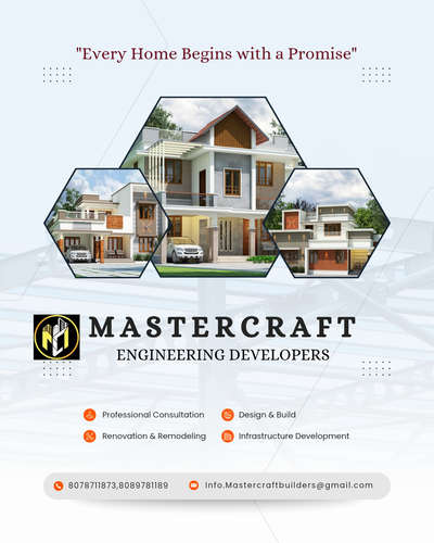 🏡 Elevate Your Living Space with Mastercraft Engineering! 🏡

"𝐂𝐮𝐬𝐭𝐨𝐦𝐢𝐳𝐞𝐝 𝐄𝐧𝐠𝐢𝐧𝐞𝐞𝐫𝐢𝐧𝐠 𝐂𝐨𝐧𝐬𝐮𝐥𝐭𝐚𝐧𝐜𝐲"

✨ Smart Designs | Elegant Interiors | Quality Construction | Professional Consultation ✨

A perfect home isn’t just about walls—it’s about creating a space that reflects your dreams! Whether it’s a budget-friendly home, a premium villa, or a modern commercial space, Mastercraft Engineering Developers brings the best of interior design, construction, and renovation to Thrissur.

From smart space utilization to luxury interior makeovers, we create homes that blend beauty with practicality. Thrissur, your dream space is just a step away!

𝐂𝐨𝐧𝐭𝐚𝐜𝐭 𝐍𝐨𝐰 
#Thrissur #KeralaStyleHouse #CivilEngineer #Contractor #ElevationHome #HouseDesigns #construction #mastercraftengineeringdevlopers