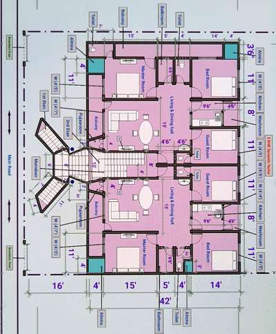 3 BHK Luxury House plan