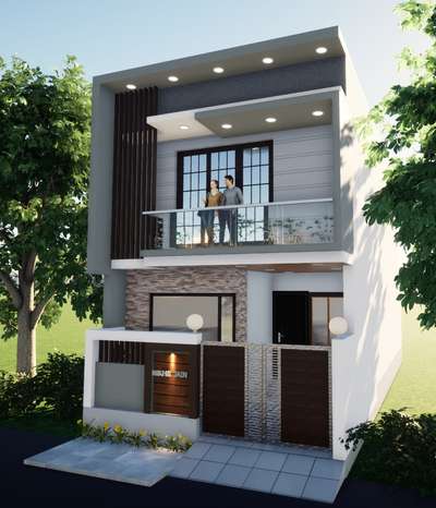 # Call Now 9649489706.👇👇
#20x50 Feet Plot 3D Front Elevation Design..
 #House Design...
