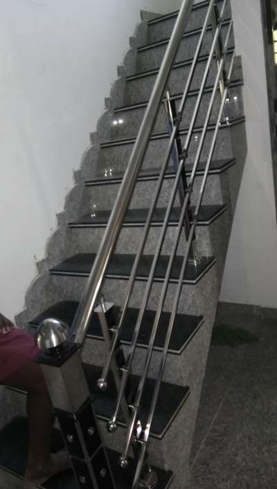 Tile and granite stair step