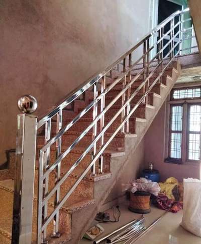 Steel Railing  #SteelStaircase  #GlassHandRailStaircase