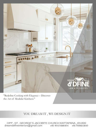 ✨ Redefine Cooking with Elegance ✨
Discover the art of modular kitchens designed to match your lifestyle.
At Dream Dfine Lam & Interiors, you dream it, we design it. 🏡

📍 Opp. St. George’s Jacobite Church, Kattappana, Idukki
 #KitchenIdeas  #LargeKitchen  #LargeKitchen  #KeralaStyleHouse  #LivingroomDesigns  #BathroomStorage  #BathroomDesigns  #2BHKHouse