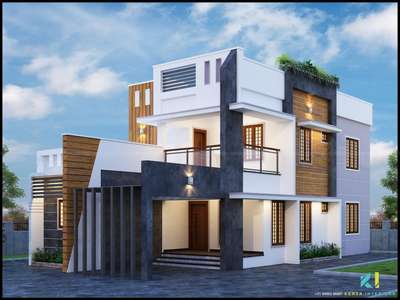 Home 🏠 #frontview #exteriordesigns #ElevationDesign #Thrissur