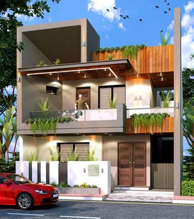 front elevation with 25 feet front.....  #Architect  #architecturedesigns  #Architectural&Interior  #architectindiabuildings  #elevationideas  #home_elevation  #frontelevation_architecturea  #civilengineers