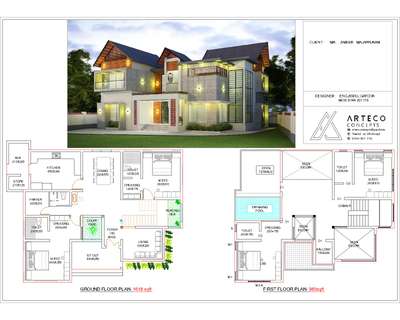 #exterior3D  #FloorPlans  #പ്ലാൻ  #groundfloor  #Firstfloorplan