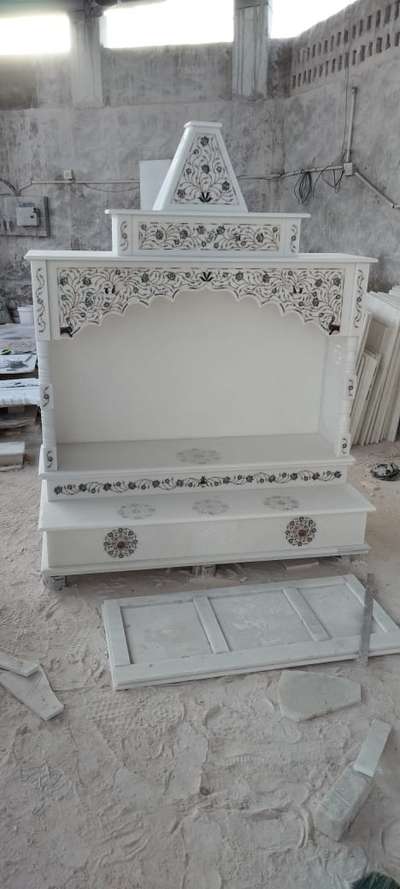 makrana white marble mandir with inlay work