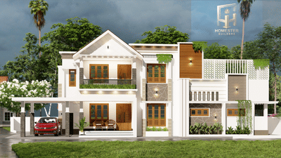 athani site residential home's elevation  #TRENDLAMINATES  #budget  #HomeAutomation  #ElevationDesign