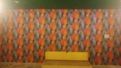 #feather  #featherwallpaper  #LivingRoomWallPaper  #cafedesign  #customized_wallpaper