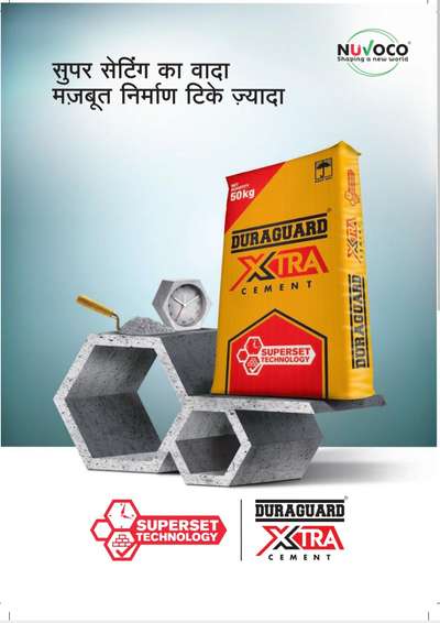 *Duraguard XTRA cement*
58 MPA to 63 MPA Comprehensive Strength Time 28 Days.

Only 16% Flyash.
*price up-down as per quantity and location