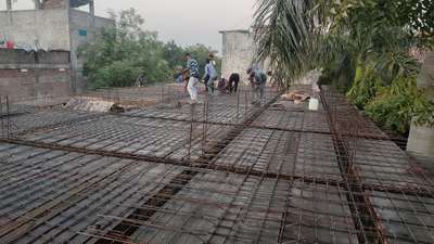 roofing with column 350per/sqft with material, and Rs65per/Sqft in normal work .