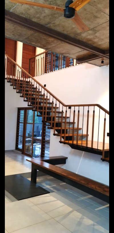 Completed steel staircase design and execution.
Residential project completed at Cherthala  
 #ContemporaryHouse #StaircaseDesigns #residentialinteriordesign #ProposedResidential #greenhome #ContemporaryDesign #residenceproject #ContemporaryHouse #HouseDesigns #koloapp