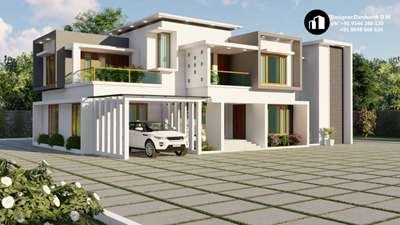 Exterior design of a house by Darshanth DM(BSc Id&D) 
 #ExteriorDesign 
#HomeDecor 
#dream 
#dreamcometrue