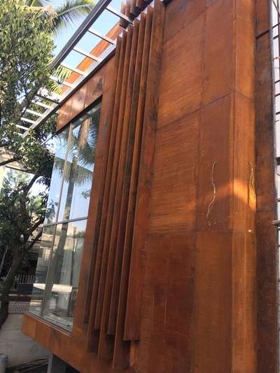 Corten Steel panel for elevation.