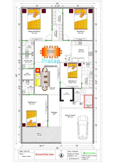 #35x65_Houseplan
2275 sqft area.. 
 House Design Plan. ....with #4bhk  #BedroomDesigns  , 1 #dining  1 #LivingroomDesigns , 1#KitchenCabinet , lift #parking  #LandscapeGarden  and other things...

#HouseDesigns  #SouthFacingPlan #Vastushastra #nakshamaker #homeplan #3BHKHouse #freelancework #koloviral #koloindia #gharkanaksha