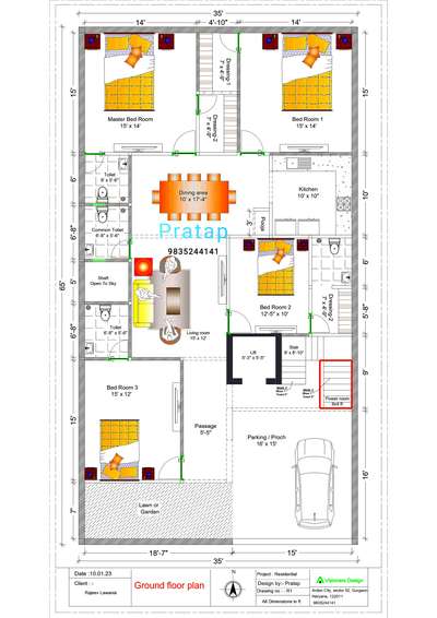 #35x65_Houseplan
2275 sqft area.. 
 House Design Plan. ....with #4bhk  #BedroomDesigns  , 1 #dining  1 #LivingroomDesigns , 1#KitchenCabinet , lift #parking  #LandscapeGarden  and other things...

#HouseDesigns  #SouthFacingPlan #Vastushastra #nakshamaker #homeplan #3BHKHouse #freelancework #koloviral #koloindia #gharkanaksha