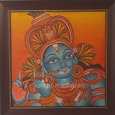 #krishna mural painting