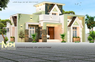 #3d view, architectural plan, panchayath sanction dwg.20 per sqft