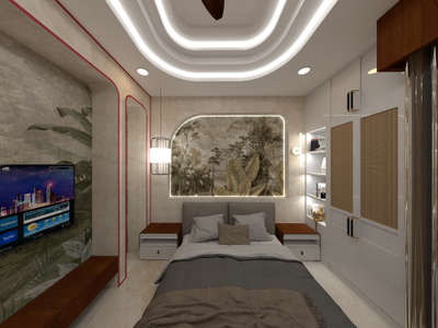 Artsy and minimal bedroom design.
 #InteriorDesigner  #Architectural&Interior  #Minimalistic  #MasterBedroom  #BedroomDesigns