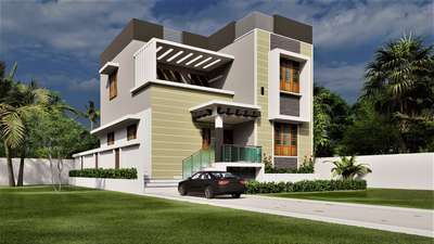 Elevation Model for Er.Gireesh's Residence @Trivandrum 
#Elevation  #ElevationDesign  #ElevationHome  #ExteriorDesign