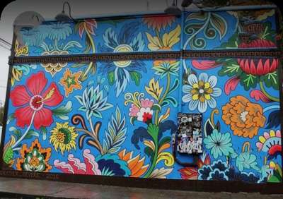 wall art colorful flowers..