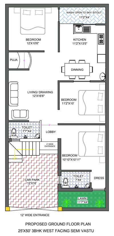 25/0"X50'0"2D plan