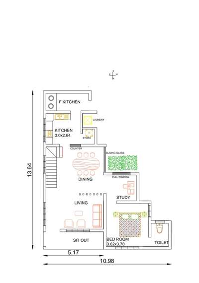 house at 4 cent one side aligned plot