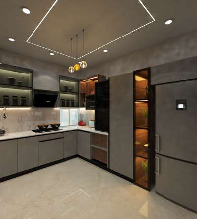 #greywhite  #ModularKitchen  #beautifull  #3d  #kitchen