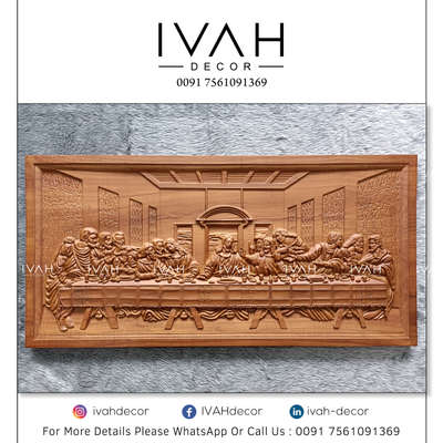 Last Supper Wood Carving in Teak wood : IVAH Decor

For more Details Plz whatsApp Or Call Us : 0091 7561091369

 #ivah  #ivahdecor #woodcarvingart #woodcarving #WallDecors #woodenwallart #lastsupper #Architectural&Interior #LUXURY_INTERIOR #