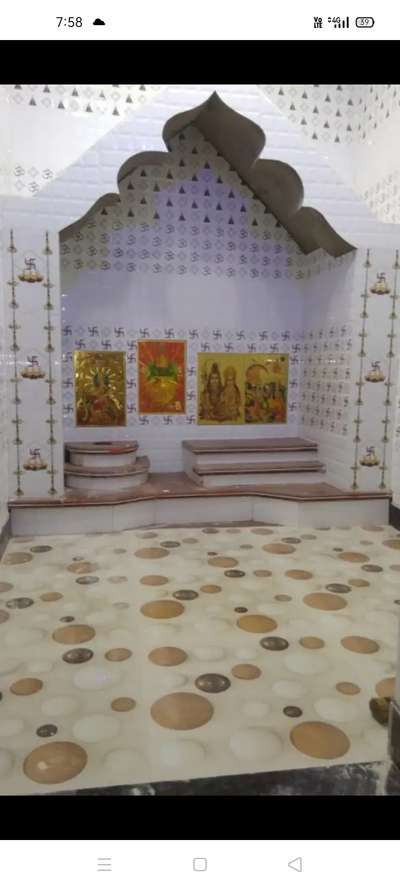 Temple Tiles Pooja Room