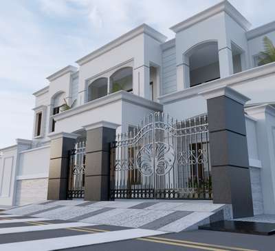 New Style Classic House  Design 
#koloapp  #InteriorDesigner #exteriordesigns #frontElevation #StructureEngineer #alldesignworks #viralkolo