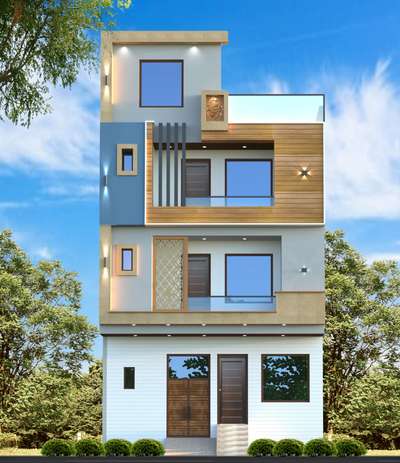 PROPOSAL RESIDENTIAL PROJECT AT N.E.B HOUSING BOARD, ALWAR  #modernhome #eastfacinghouse #Residencedesign #modernarchitecture #TRIPLEFLOOR