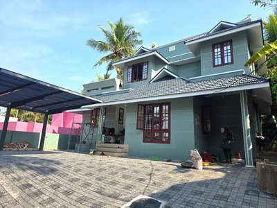 Residensial building Work Completed  at Madathuvila lane, Medical college around 2000 SQFT 3 BHK #Thiruvananthapuram  #medicalcollege #KeralaStyleHouse #sloperoof