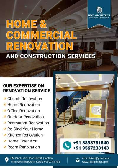 https://rbtarchitect.com/
RBT Architect | Construction firm with 30 years of construction background

We Help in Renovation all kind of Home and Commercial Buildings.

#rbtarchitect #renovation #renovationproject #homerenovation #churchrenovation #commercialconstruction #commercialrenovation #builders #architects #keralabuilders #keralaarchitects #construction #keralaarchitects #homedecor #homedesign #interiordesign #landscaping