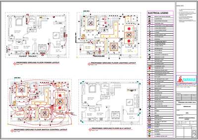 Electrical Drawing of Proposed Two Storey  Villa @ Ernakulam