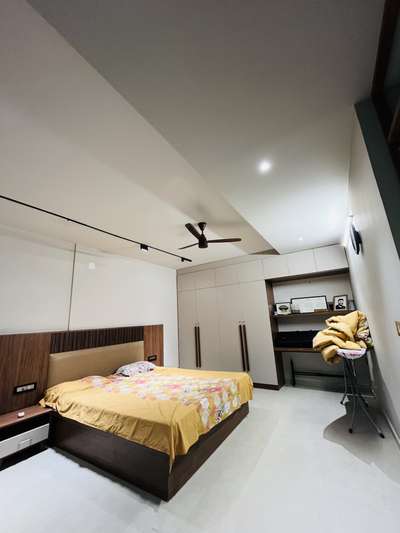 Electric interior work in a new home bedroom involves detailed planning and installation to ensure safety, convenience, and future flexibility. The process includes the layout and fitting of wiring, outlets, switches, and fixtures tailored to the usage and design of the space.
 #Electrician  #electric
#rooflight #interiorelectrical