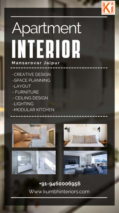 #interior #designer #InteriorDesigner #apartment_interior #ModularKitchen #WardrobeIdeas 
#creative_architecture #kumbhinteriors 
We are  offering residential   interior  services  design & Execution as well as cozy homes that have specifically designed for villas and apartments depending on the client’s taste and requirements.
 Our services are both contemporary and traditional in nature depending on the customer requirement. Www.kumbhinteriors.com