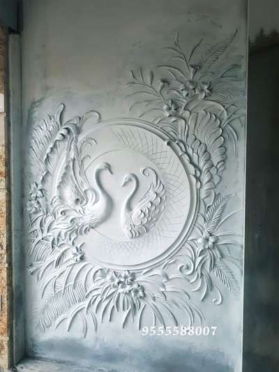 3D wall relief mural art 🎨
clay art marble dust art glass painting  #WallPainting #3dmural