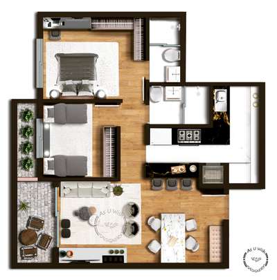 Fully 2d Rendered plan. 
2 bhk with separate outdoor sitting space.
 #Indoor  #2DPlans  #2BHKPlans  #2dDesign #2BHKHouse  #HouseDesigns #InteriorDesigner #Architectural&Interior #photosope #ClosedKitchen #LivingroomDesigns  #LivingRoomSofa  #KidsRoom  #MasterBedroom  #BathroomDesigns