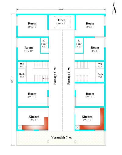 *House Plan*
An Architectural plan with the position of the rooms, kitchen, let bath etc with the best arrangement possible with full space adjustment. Rate for Single floor only..