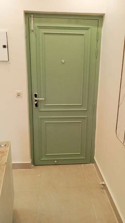 Door Design with French frame  #moulding #French