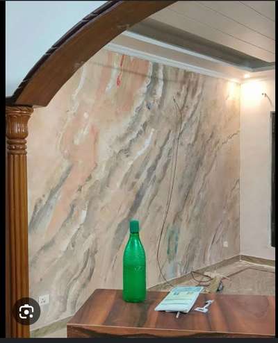 wall metallic design 
paint work
