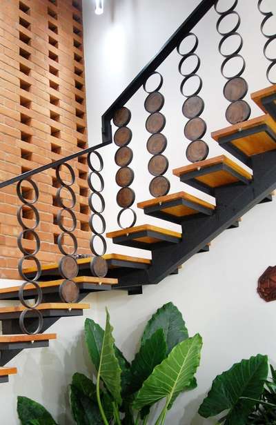 steel-wooden Combo staircase...