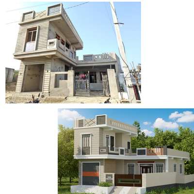 Elevation Design 
#HouseDesigns #houseexterior #frontElevation #elevations #house #design #uniquedesigns #frontElevation #architecturedesigns #CivilEngineer