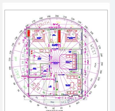 vastu perfect 2D plan or elevation